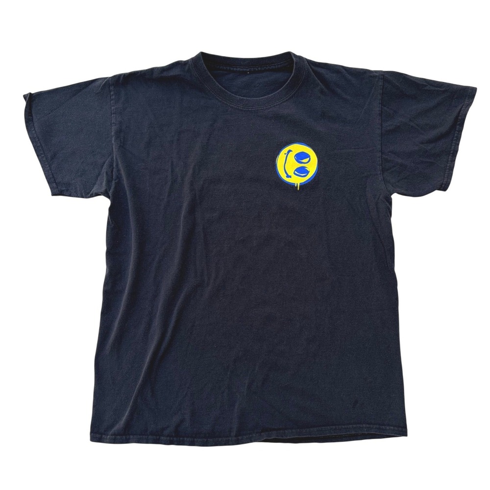 Dreamville J Cole JMBLYA Rap Graphic T-Shirt Black‎ Mens Large Smiley Face